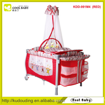 Factory New Playpen for Baby with Mosquito Net Double Layer with Mattress U style Diaper Changer
